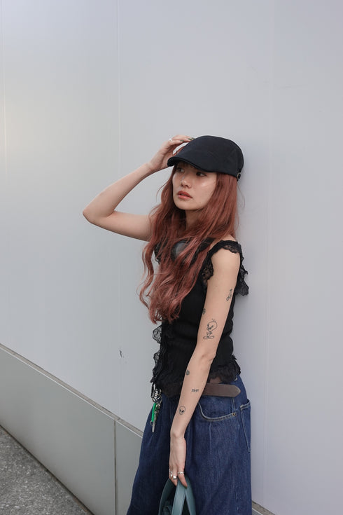 レースタンクトップ